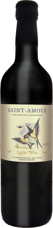 Flasche Les Hirondelles Saint-Amour AOC von Louis Tête