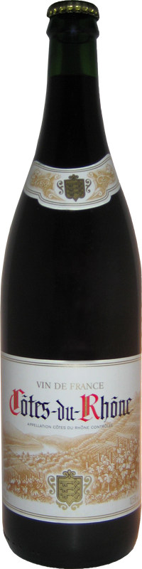 Bottiglia di Cotes-du-Rhone AOC di Vins de Cépage