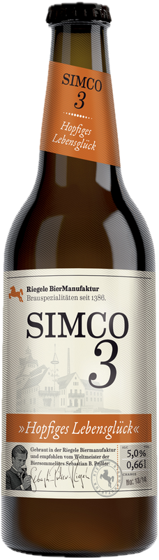 Flasche Simco 3 Bier von Riegele