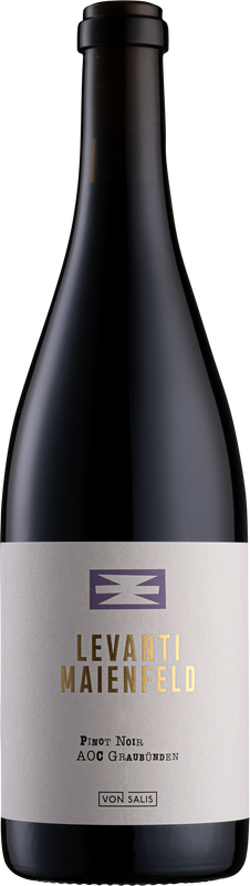 Bouteille de Maienfelder Pinot Noir Levanti AOC de Weinbau von Salis