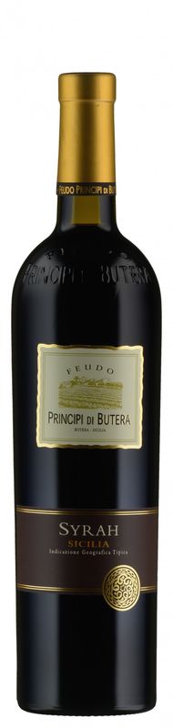 Bouteille de Syrah Sicilia DOC de Feudo Principi di Butera