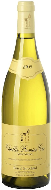 Bottiglia di Chablis "Montmains" LC 1er Cru P. Bouchard M.O. di Pascal Bouchard