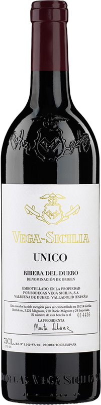 Bottiglia di Unico Ribera del Duero DO di Bodegas Vega Sicilia