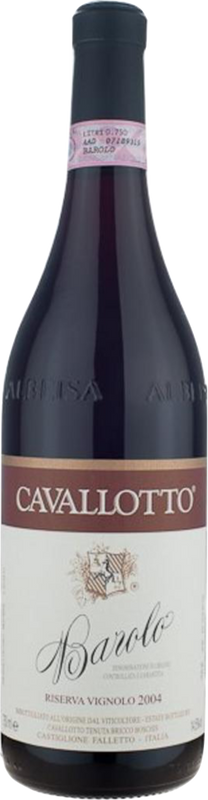 Bouteille de Barolo riserva cru Vignolo DOC de Tenuta Vitivinicola Cavallotto