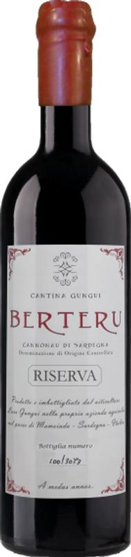 Bouteille de Berteru Riserva DOC de Cantina Gungui