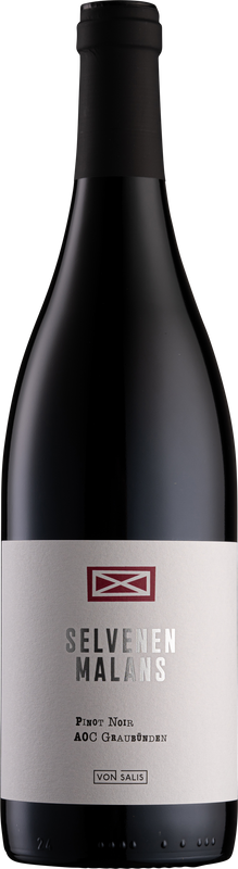 Bottiglia di Malanser Pinot Noir Selvenen AOC di Weinbau von Salis