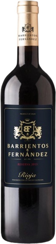 Bottiglia di Rioja Reserva di Barrientos & Fernandez