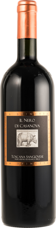 Bottiglia di Sangiovese Terre di Pisa DOC Il Nero di Casanova di La Spinetta