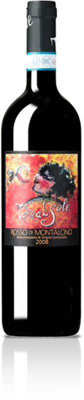 Bottiglia di Rosso di Montalcino DOC di Terralsole