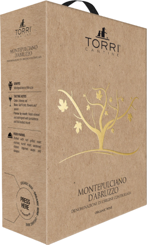 Flasche Montepulciano D'Abruzzo Bag'n Box von Torri Cantine
