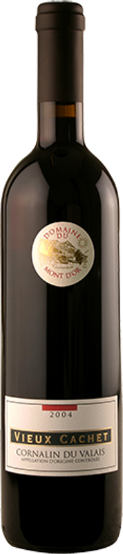 Bottiglia di Vieux Cachet Cornalin du Valais AOC di Domaine du Mont d'Or