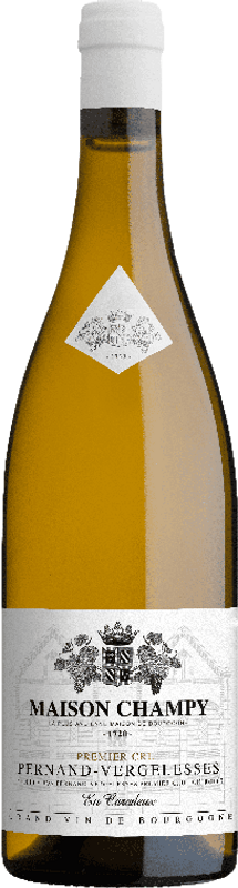 Bottiglia di Pernand Vergelesses 1er Cru En Caradeux Chardonnay AOC di Champy