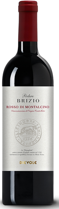 Bottle of Rosso di Montalcino DOCG from Podere Brizio
