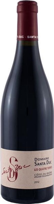 Flasche Cotes du Rhone Quatre Terres AOC von Domaine Santa Duc