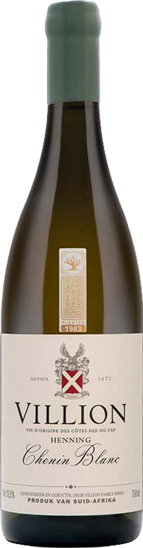 Bottle of Chenin Blanc from Villion