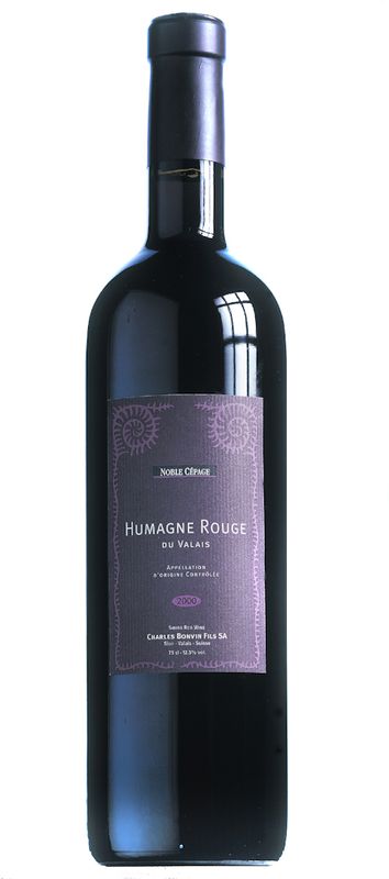 Bouteille de Humagne rouge du Valais AOC de Charles Bonvin Fils