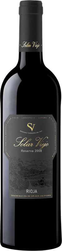 Bottiglia di Rioja Reserva di Bodegas Solar Viejo
