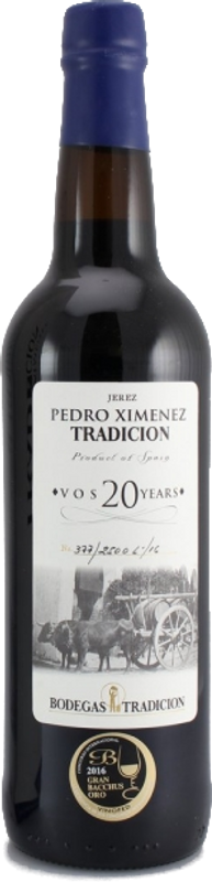 Bottiglia di Pedro Ximenez Muy Viejo V.O.S. di Bodegas Tradición