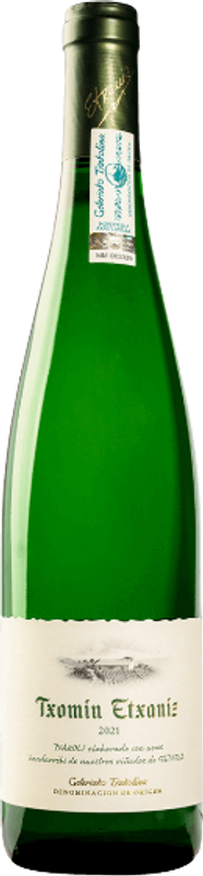 Bottle of Txakoli Getariako Txakolina DO from Txomin Etxaniz