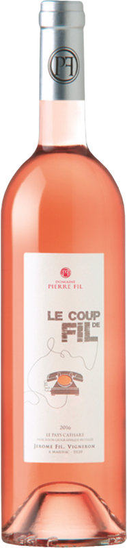 Bottiglia di Coupe de Fil Rosé di Domaine Pierre Fil
