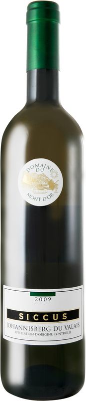 Bottiglia di Johannisberg du Valais AOC Siccus di Domaine du Mont d'Or