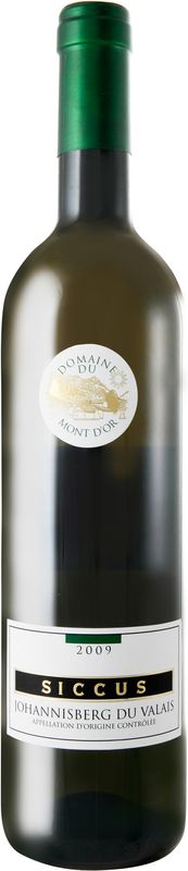 Bouteille de Johannisberg du Valais AOC Siccus de Domaine du Mont d'Or