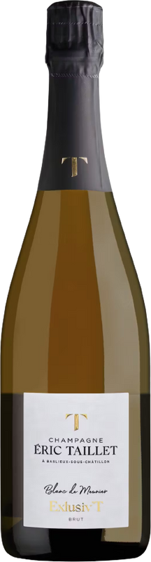 Bottiglia di Champagne AOC Brut Exclusiv' T Blanc de Meunier di Éric Taillet