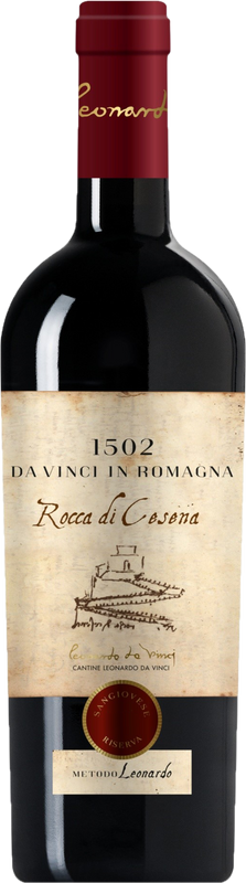 Bouteille de Sangiovese Romagna DOC Riserva Rocca di Cesena de Cantine Leonardo da Vinci