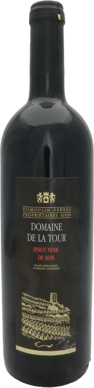 Bottiglia di Pinot Noir de Sion Domaine de La Tour Sion AOC di Dumoulin Frères