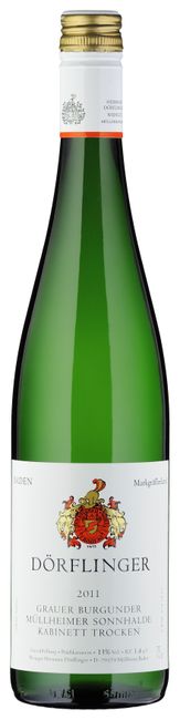 Image of Hermann Dörflinger Grauer Burgunder Müllheimer Sonnhalde QmP Kabinett - 75cl - Baden, Deutschland bei Flaschenpost.ch