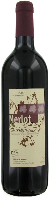 Image of Besse Merlot Martigny Les Serpentines - 75cl - Wallis, Schweiz