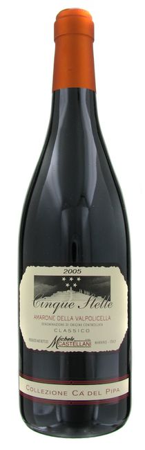 Image of Michele Castellani Amarone della Valpolicella DOC Cinque Stelle Ca'del Pipa - 75cl - Veneto, Italien bei Flaschenpost.ch