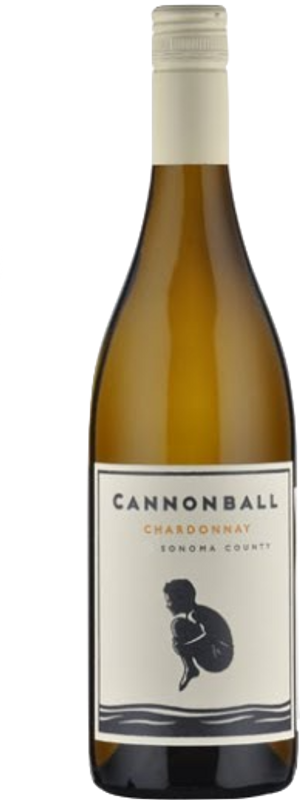 Bottiglia di Chardonnay Sonoma County di Cannonball Wine Company