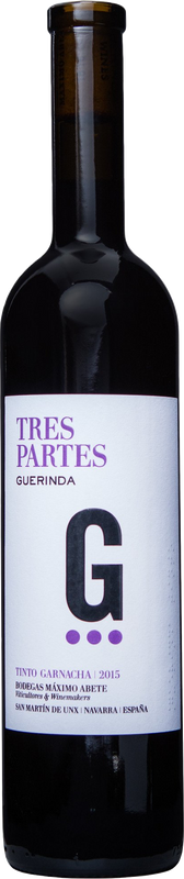 Bottiglia di Guerinda Tres Partes Garnacha DO Navarra di Maximo Abete