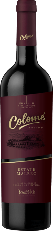 Bottiglia di Malbec Estate di Bodega Colomé