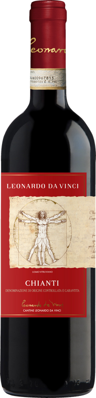 Bouteille de Chianti DOCG Vitruviano de Cantine Leonardo da Vinci