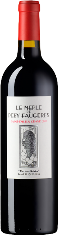 Bouteille de Le Merle de Chateau Peby Faugeres AC de Château Péby Faugères