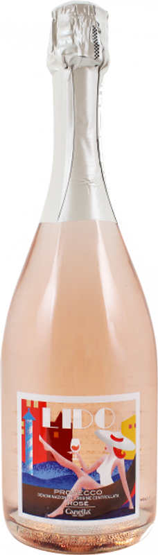 Flasche Lido Prosecco Rosé DOC Spumante Brut von Casa Vinicola Canella