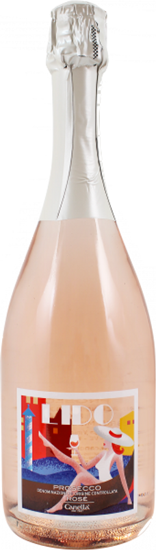 Bouteille de Lido Prosecco Rosé DOC Spumante Brut de Casa Vinicola Canella