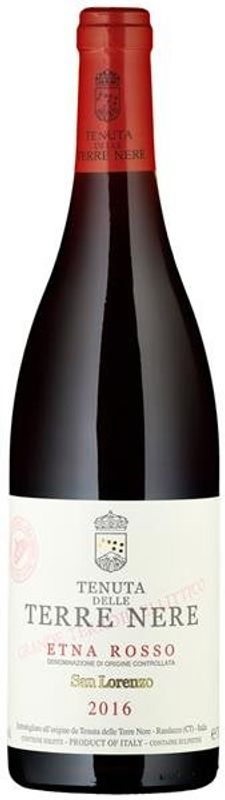 Bottle of Etna Rosso San Lorenzo DOC from Tenuta delle Terre Nere