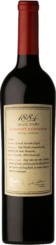 Bouteille de 1884 Cabernet Sauvignon Estate Grown Mendoza de Escorihuela Gascon