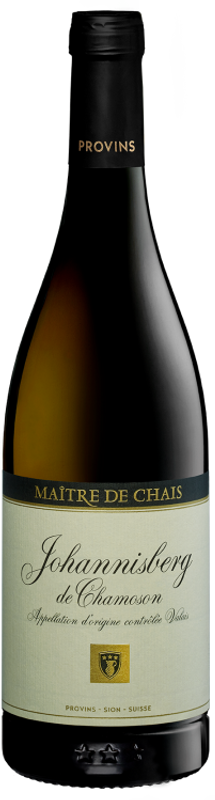 Bottiglia di Johannisberg de Chamoson AOC Maitre de Chais di Provins