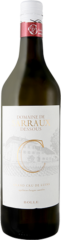 Bottiglia di Domaine de Sarraux-Dessous Blanc Grand Cru Luins AOC di Bolle