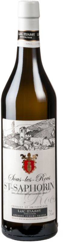 Bottiglia di St. Saphorin AOC Lavaux Sous les Rocs di Luc Massy