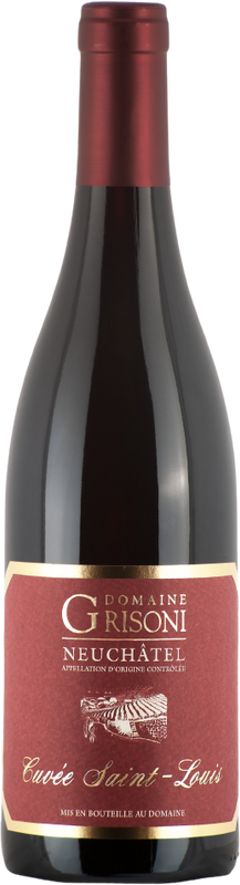 Bottle of Cuvée Saint-Louis Pinot Noir Neuchâtel AOC from Domaine Grisoni