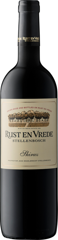 Bouteille de Shiraz Stellenbosch WO de Rust en Vrede