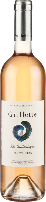 Bottiglia di Les Guillembergs Premier Pinot Gris Neuchatel AOC di Grillette Domaine De Cressier