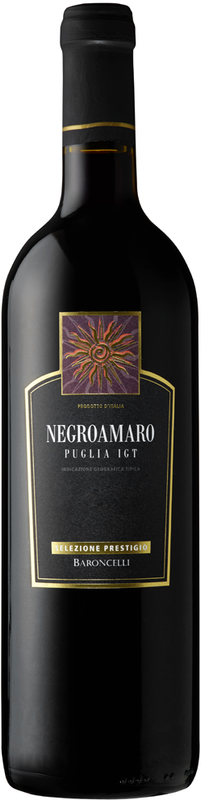 Bottle of Negroamaro Puglia IGT selezione prestigio from Baroncelli