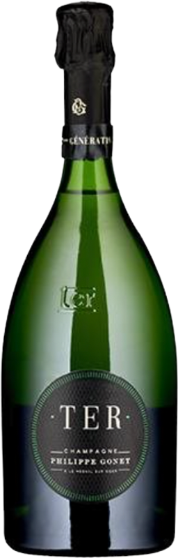 Bottiglia di Champagne Brut TER Noir AOC di Philippe Gonet
