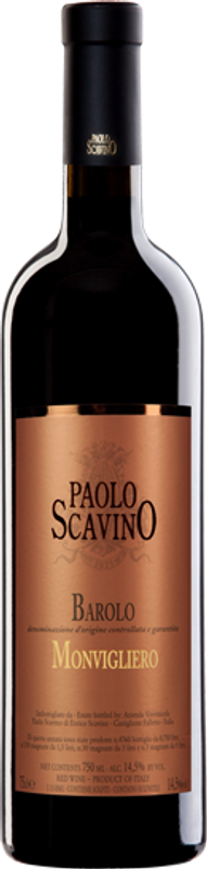 Bottle of Monvigliero Barolo DOCG from Scavino Paolo